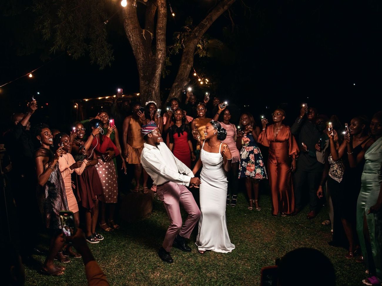 Candid moment at an event